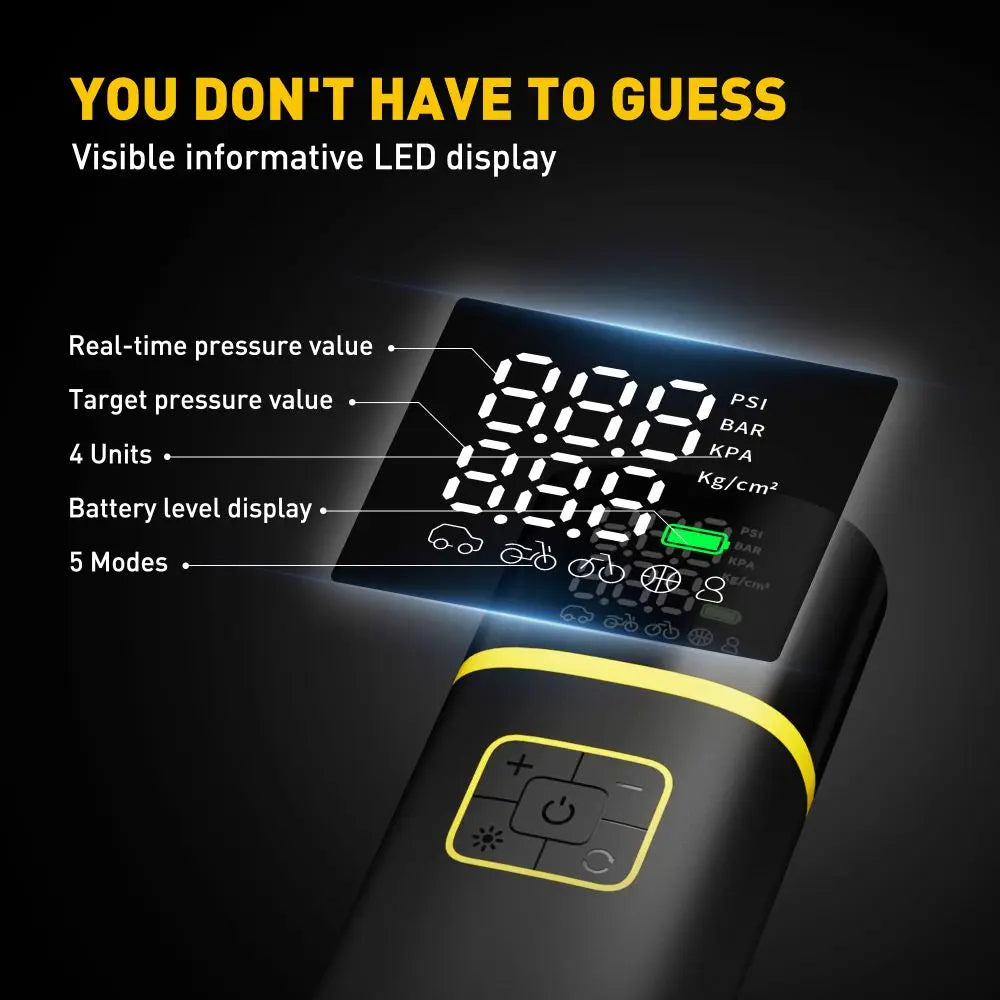 AUXITO Car Jump Starter Air Pump Power Bank Lighting Portable Air Compressor 4 In 1 Cars Battery Starters Auto Tyre Inflator