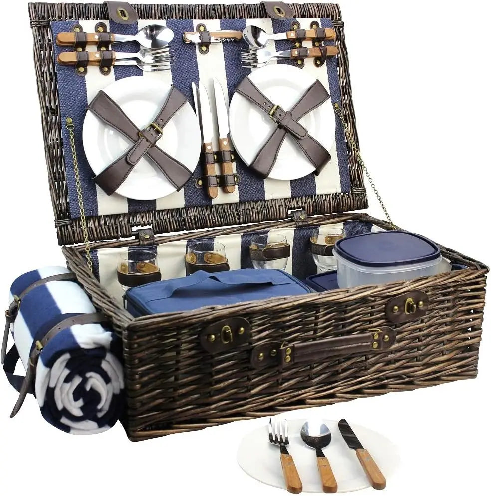 Willow Picnic Basket Set for Perfect Outdoor Adventures