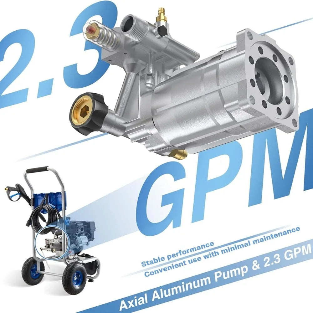 Gas Powered High Pressure Washer with Adjustable Nozzles