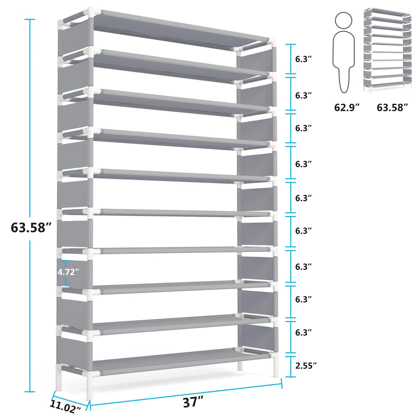 Tribesigns Space Saving Metal Shoe Rack Organizer