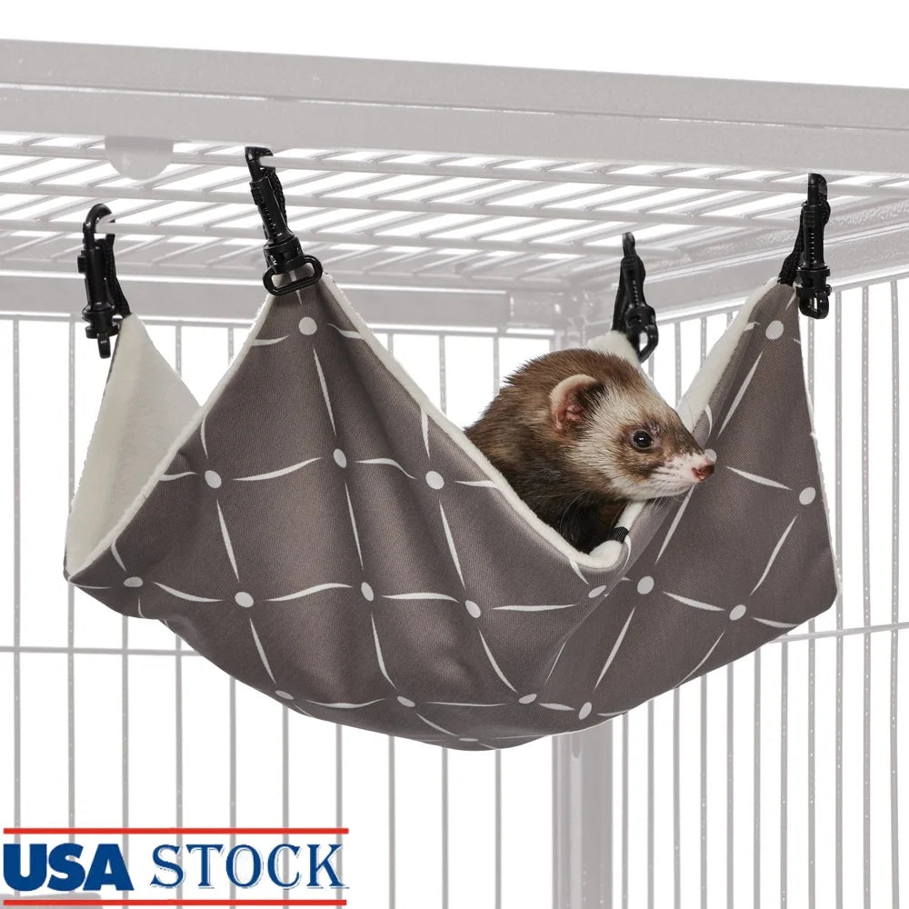 Hanging Pet Hammock for Ferrets and Small Animals Retreat