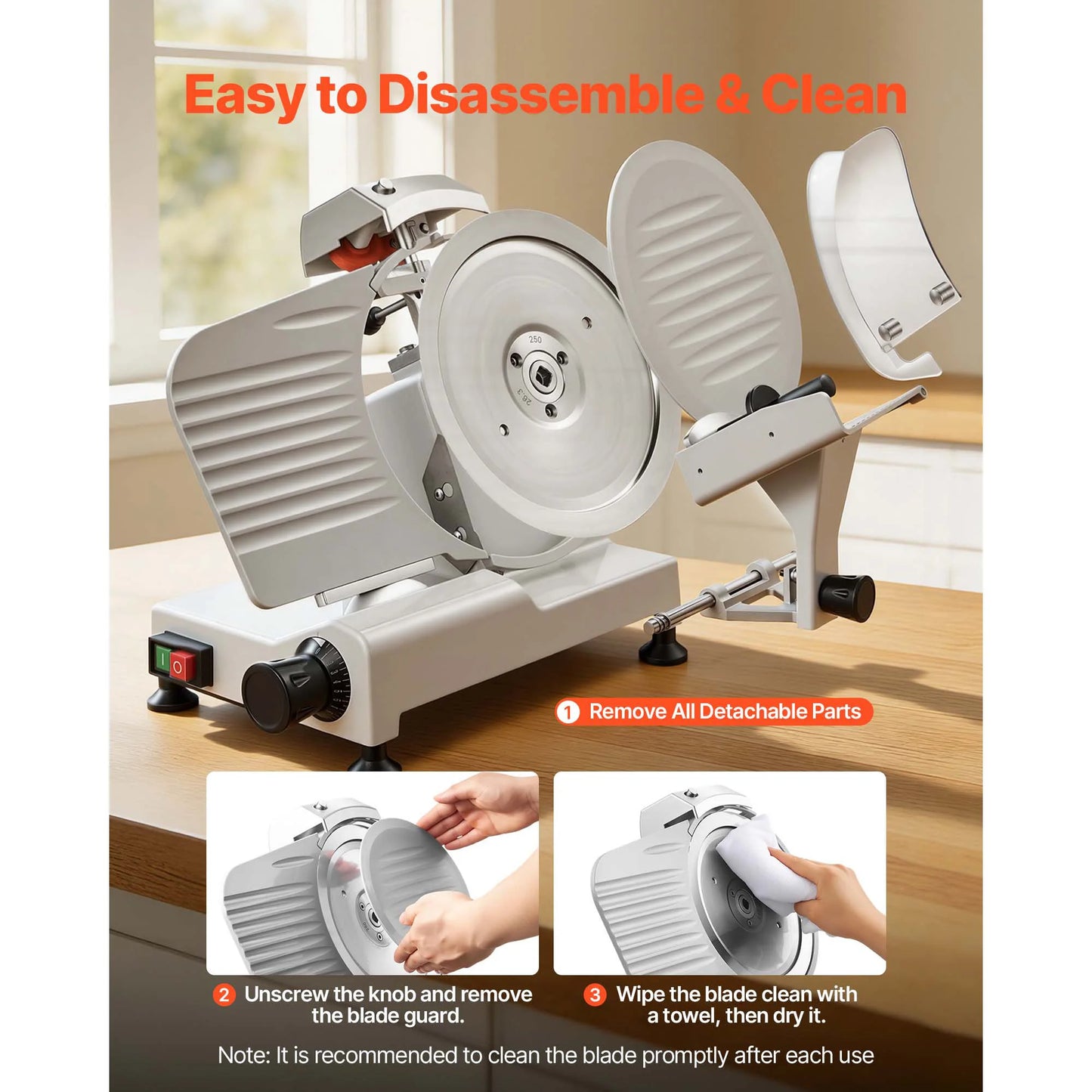 SucceBuy 300W Commercial Meat Slicer With 10-Inch Blade