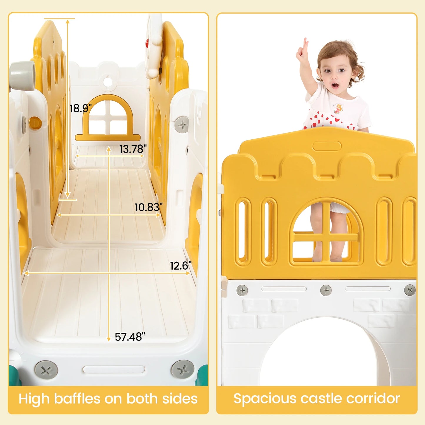 Eight In One Toddler Slide Indoor Playground Playset