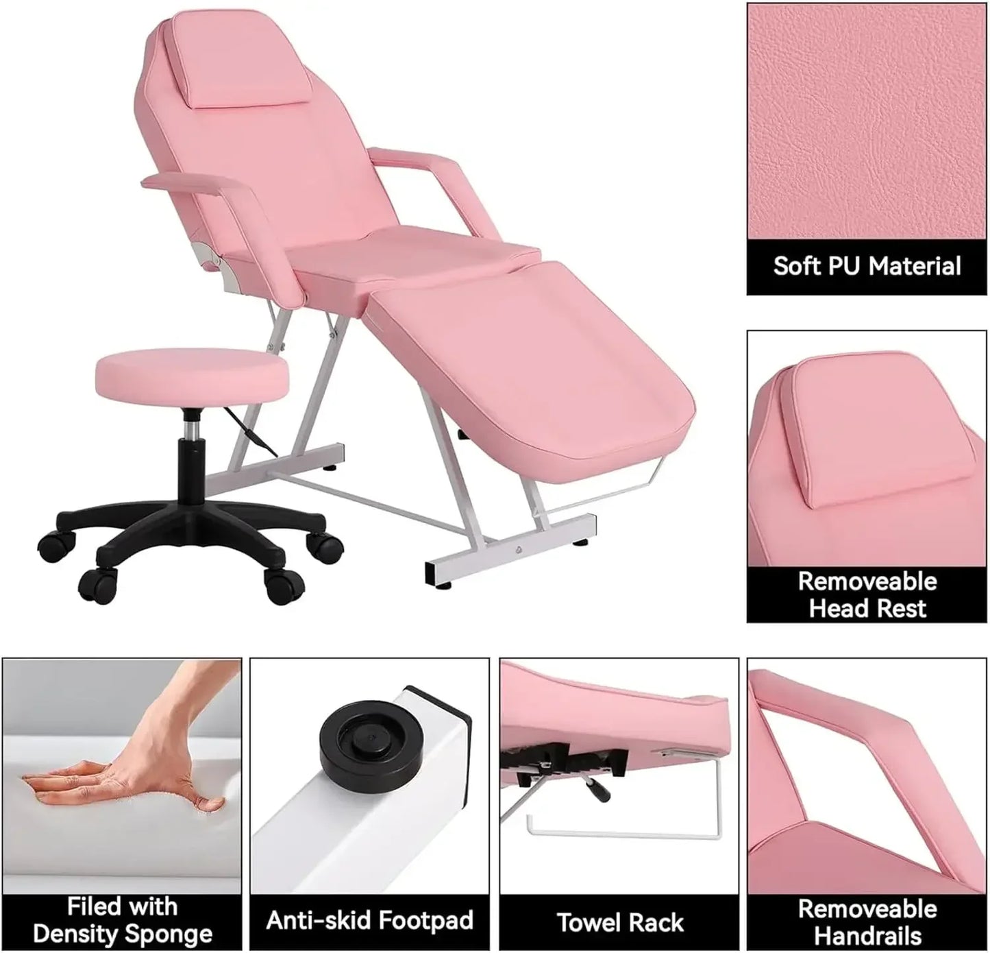 Multipurpose Spa Table With Hydraulic Stool And Chair