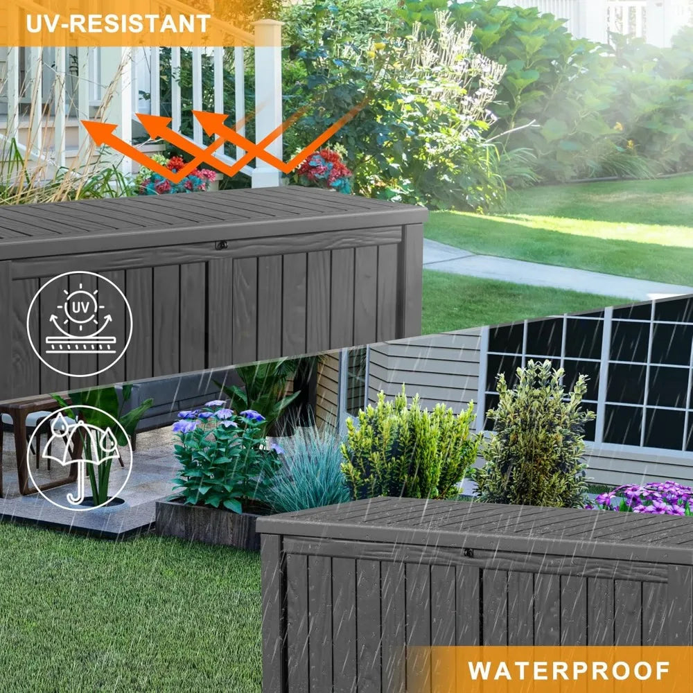 Outdoor Deck Storage Box Waterproof Patio Furniture Locker