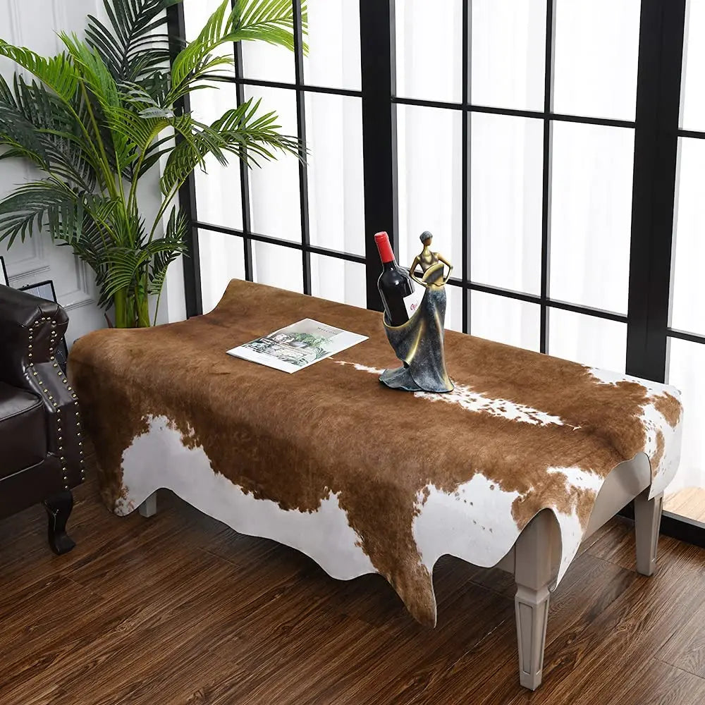 Faux Cowhide Animal Print Rug For Living Room Bedroom