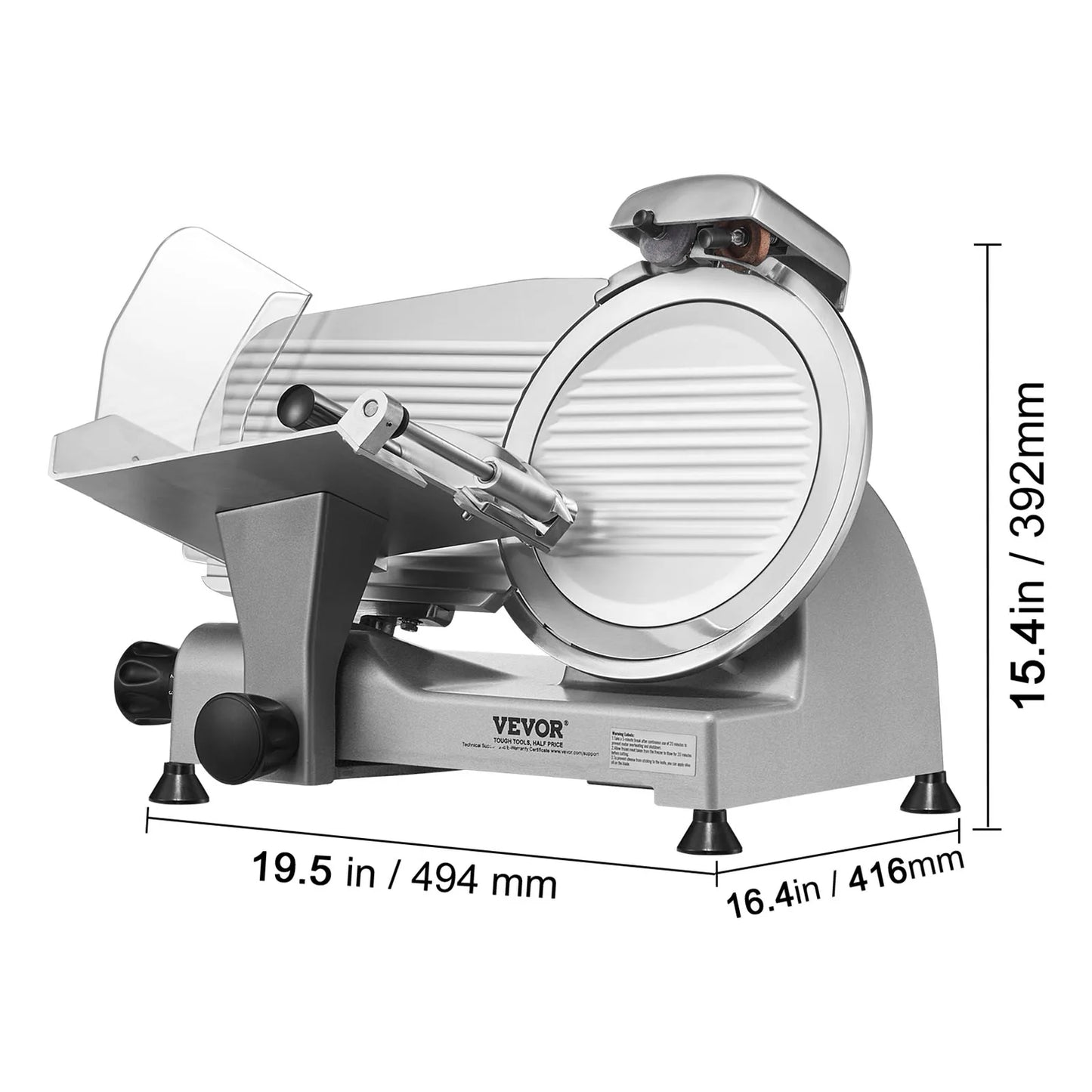 VEVOR Electric Meat Slicer with Adjustable Thickness for Home Use