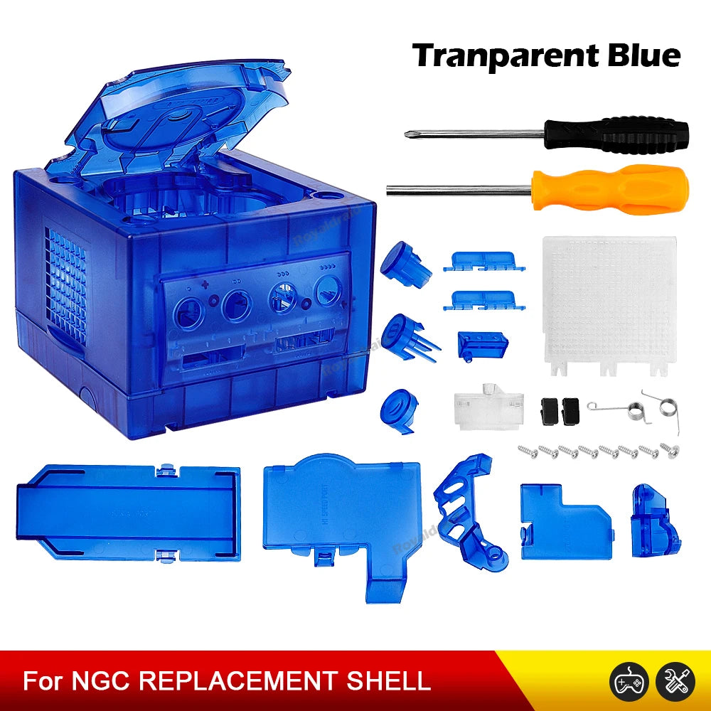 Transparent Replacement Case For Nintendo GameCube Console Housing