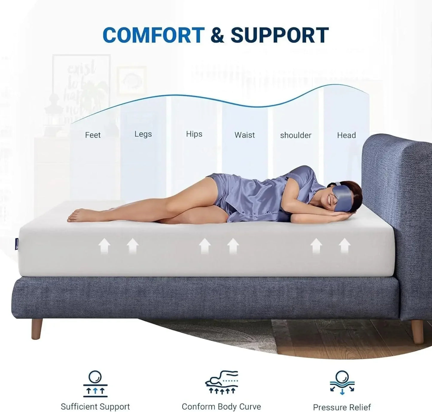 Memory Foam Mattress In A Box For Pressure Relief