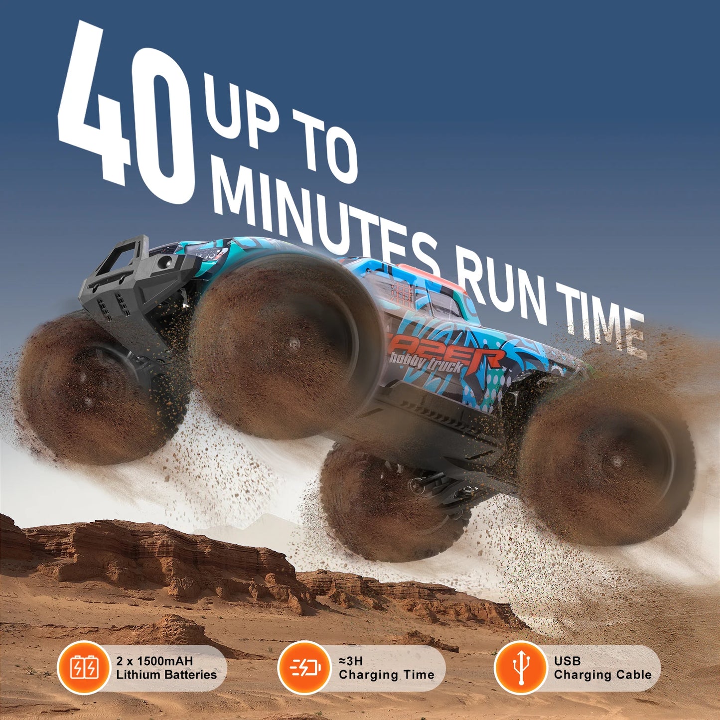 VEVOR 4WD Remote Control Off-Road Truck for Kids and Hobbyists
