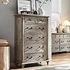 Farmhouse Six Drawer Rustic Bedroom Dresser Chest