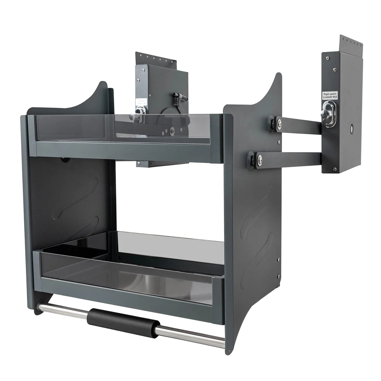 Adjustable Pull-Down Kitchen Cabinet Storage Shelf Organizer