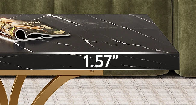 Tribesigns Two Tier Modern Faux Marble Coffee Table