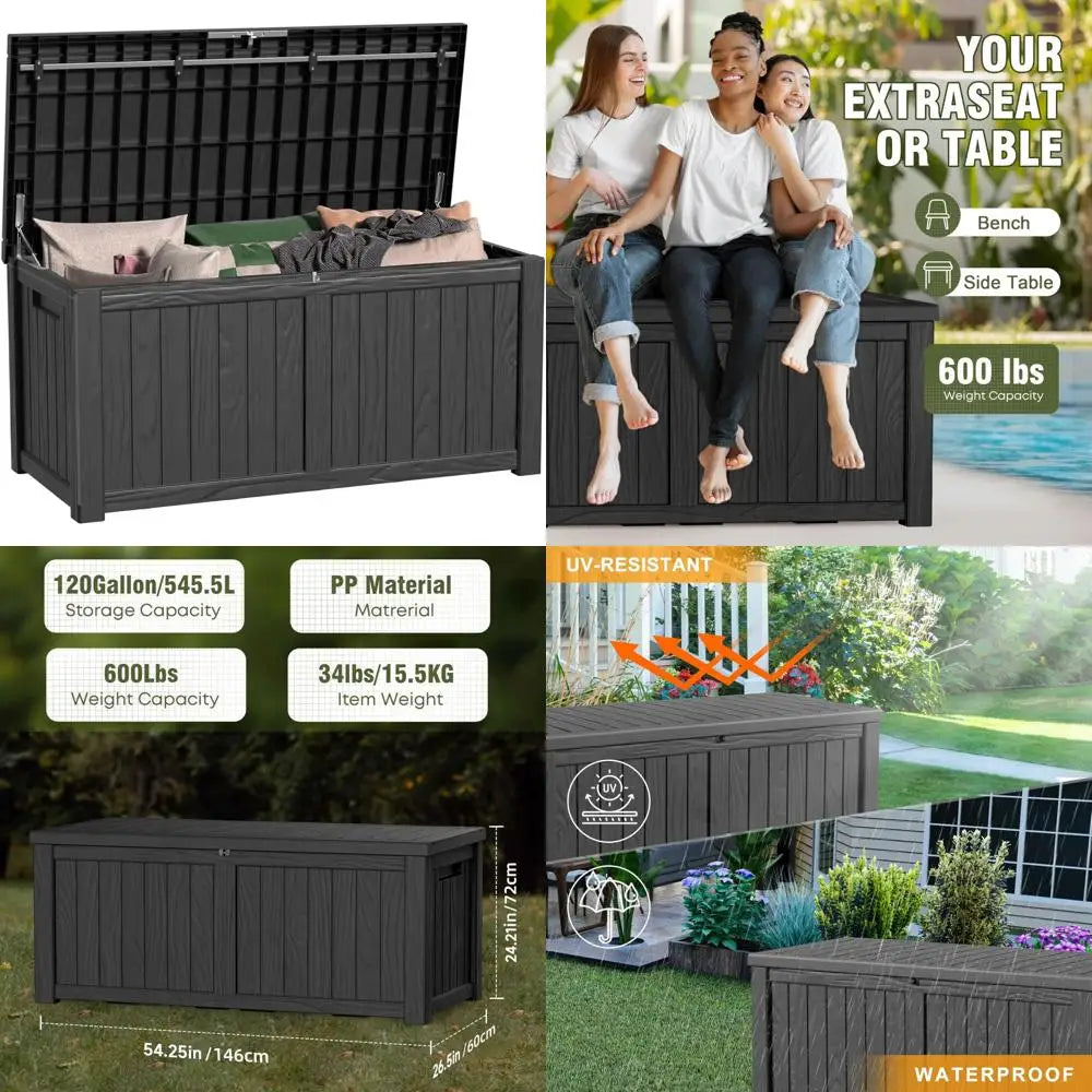 Outdoor Deck Storage Box Waterproof Patio Furniture Locker