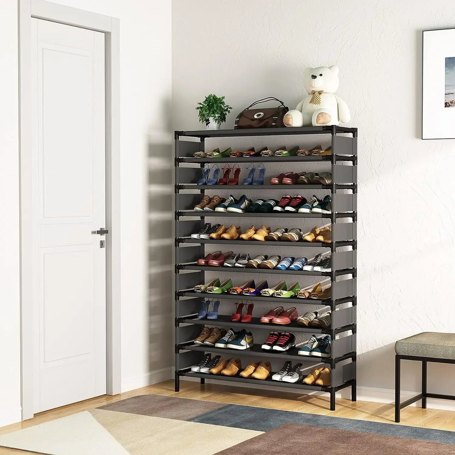 Tribesigns Space Saving Metal Shoe Rack Organizer