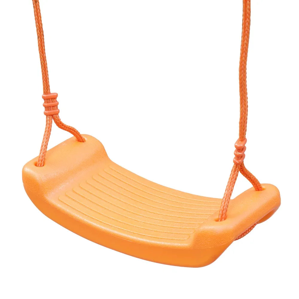 Outdoor Kids Swing Set W/2 Seats & 1 Glide Swing Set for Backyard 440lb Capacity
