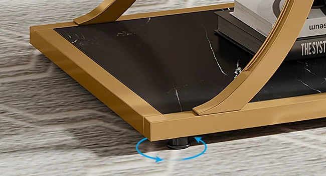 Tribesigns Two Tier Modern Faux Marble Coffee Table