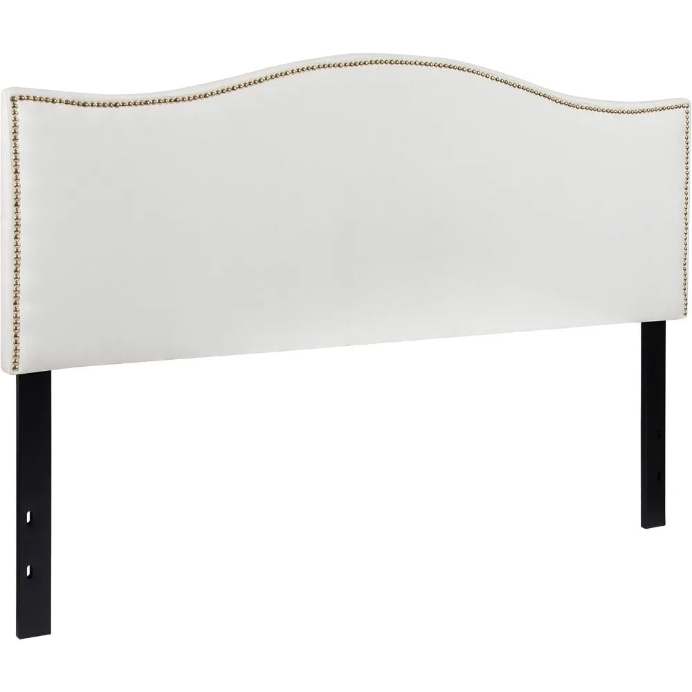 Upholstered Adjustable Headboard with Nailtrim Design