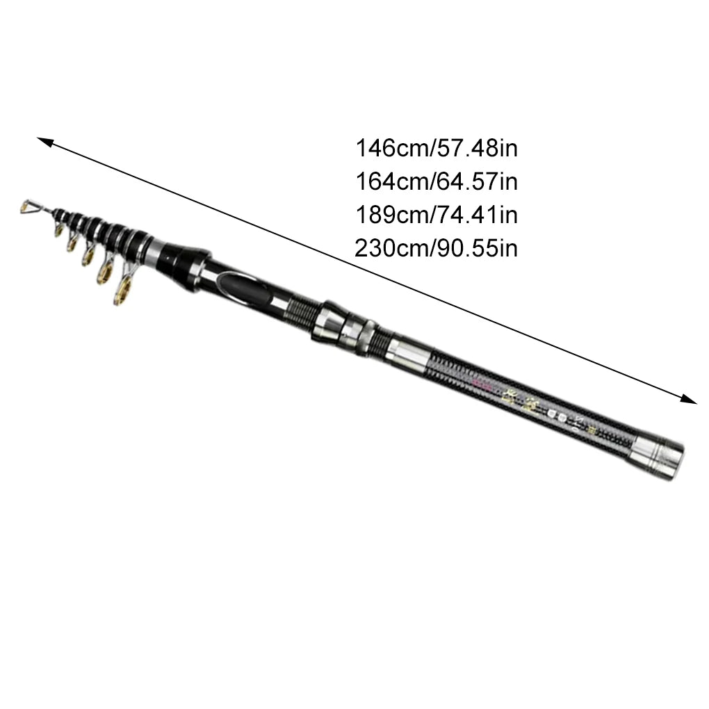 Carbon Travel Spinning Rod Fishing Pole Set for Adventure