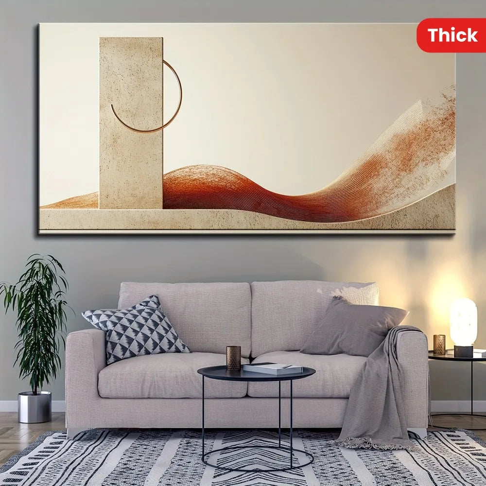 Nordic Geometric Poster With Solid Pine Wood Frame