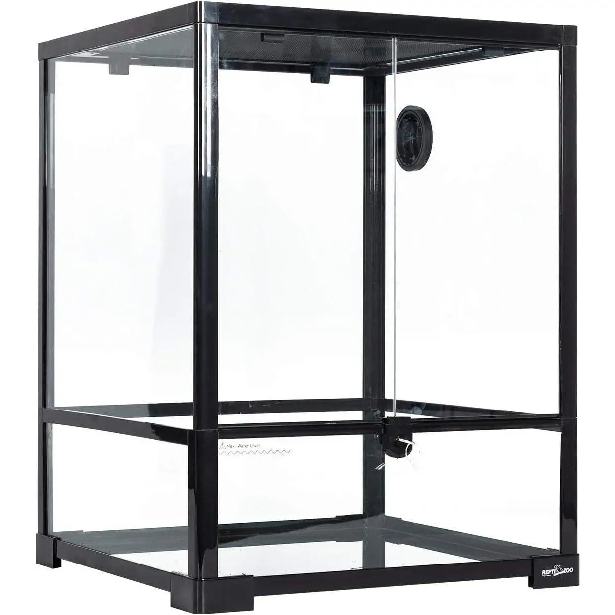 Large Glass Reptile Terrarium with Front Opening and Ventilation