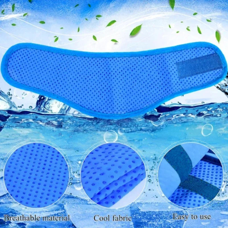 Summer Cooling Dog Collar Bandana for Heat Relief and Comfort