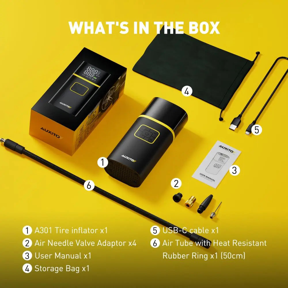 AUXITO Car Jump Starter Air Pump Power Bank Lighting Portable Air Compressor 4 In 1 Cars Battery Starters Auto Tyre Inflator