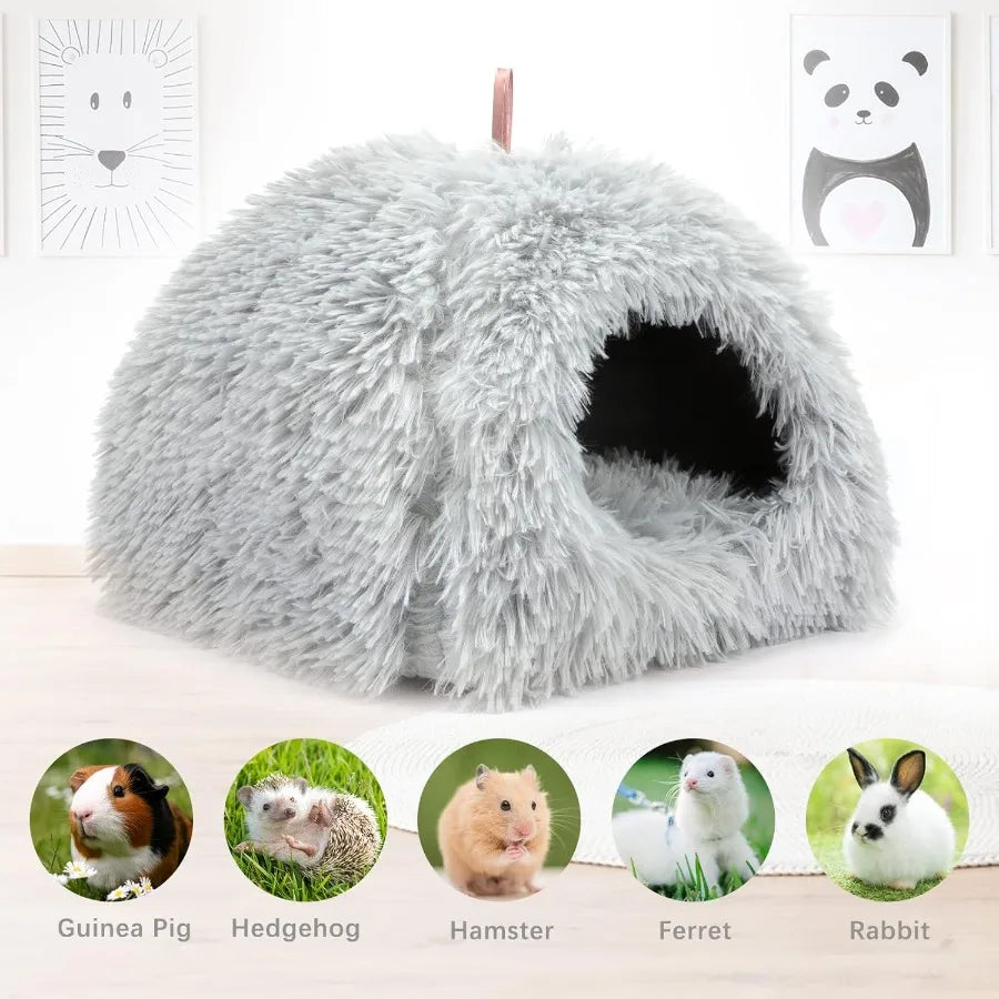 Cozy Plush Hideout for Small Pets and Critters