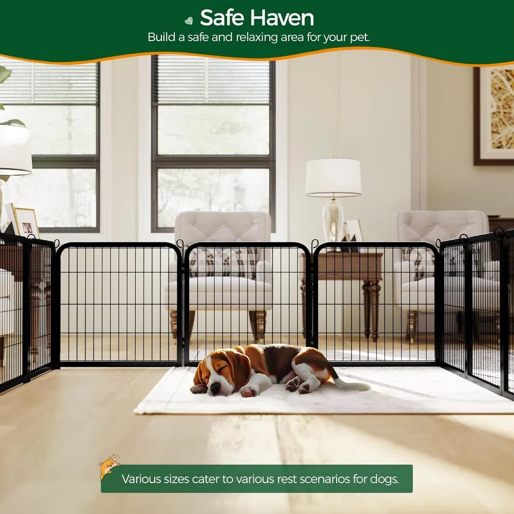 16-Panel 24-Inch Metal Pet and Poultry Indoor & Outdoor Playpen with Two Doors