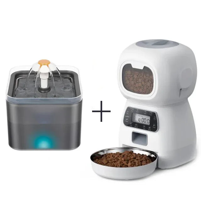 WiFi Enabled Automatic Pet Feeder with Stainless Steel Bowl