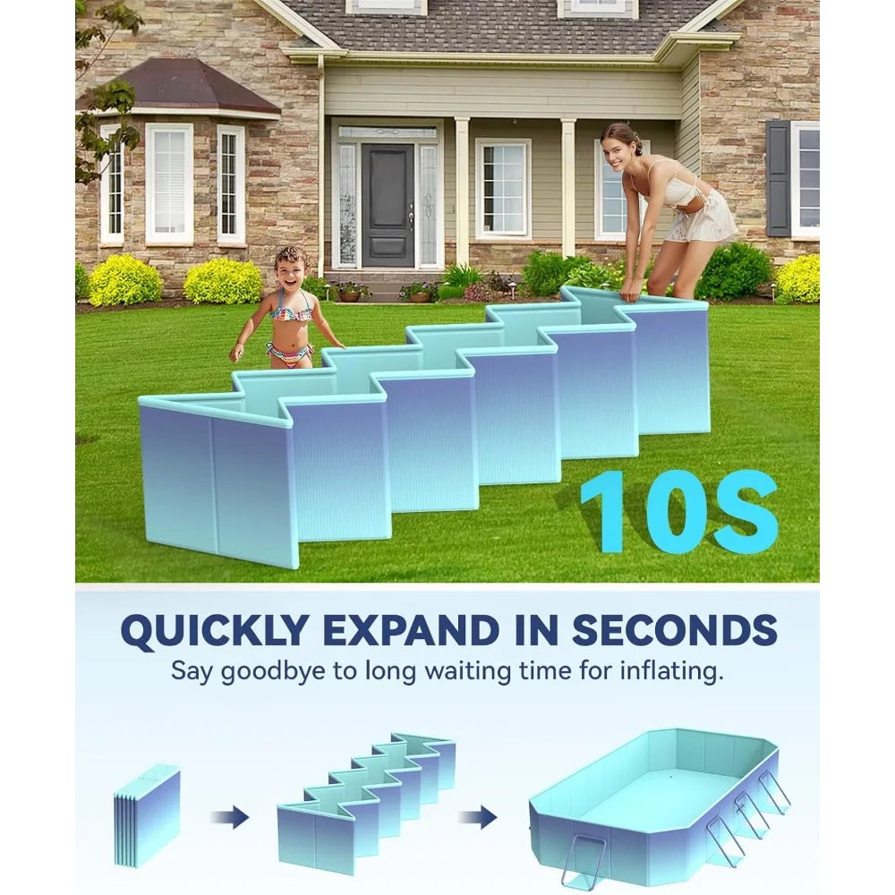 Portable Non-Inflatable Family Swimming Pool for Kids and Adults