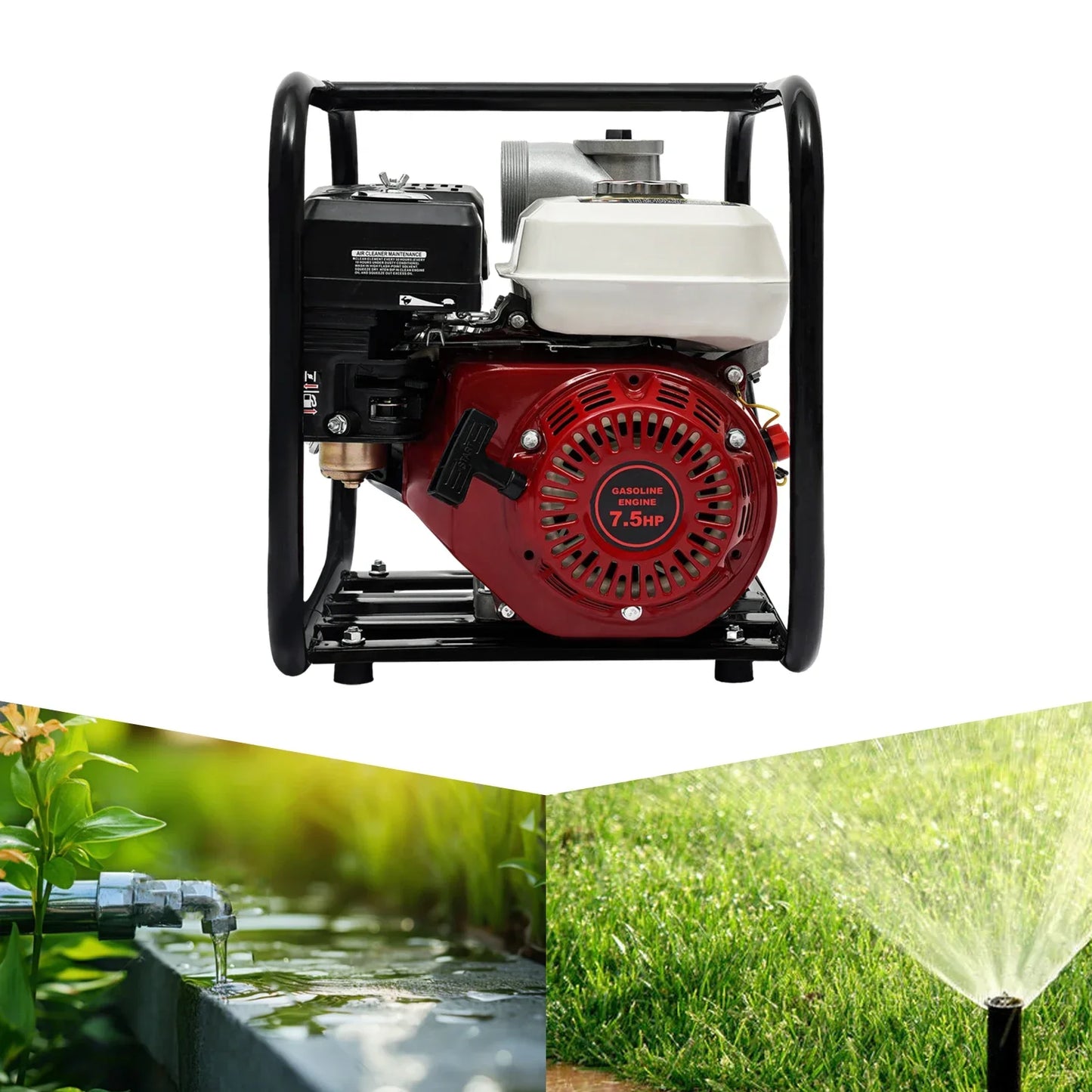 WP30 Water Transfer Pump 7.5 HP Gasoline Engine High Output
