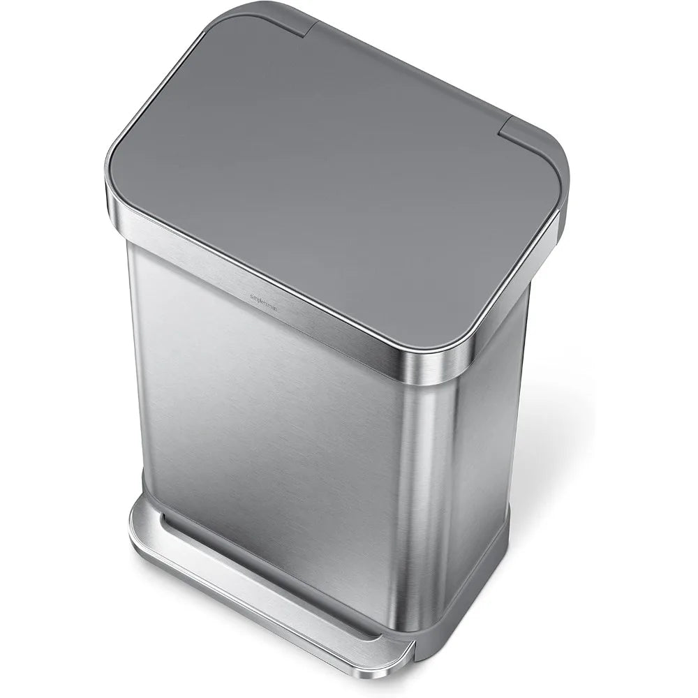 Hands-Free Kitchen Step Trash Can with Soft-Close Lid