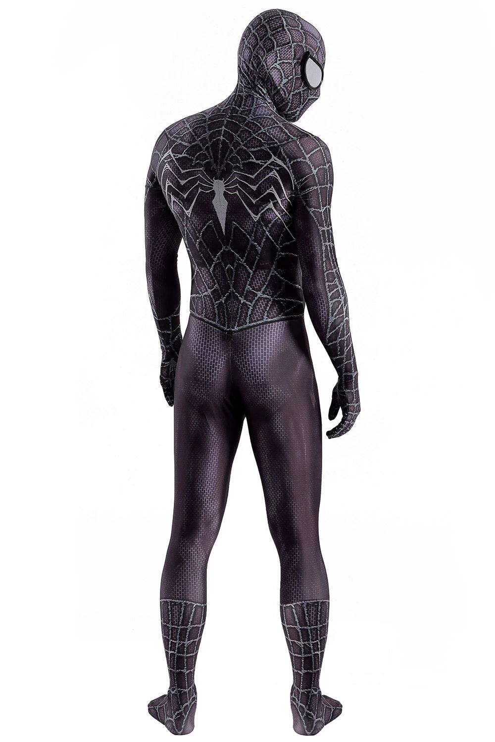 Black Venom Spider Web Hero Costume for Halloween Parties