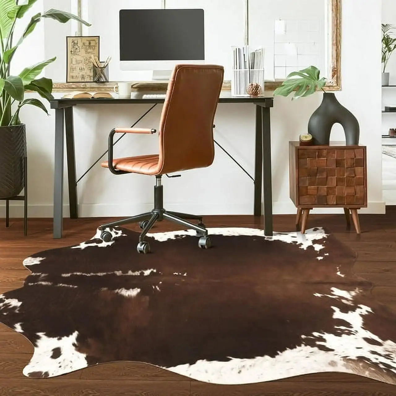 Faux Cowhide Animal Print Rug For Living Room Bedroom