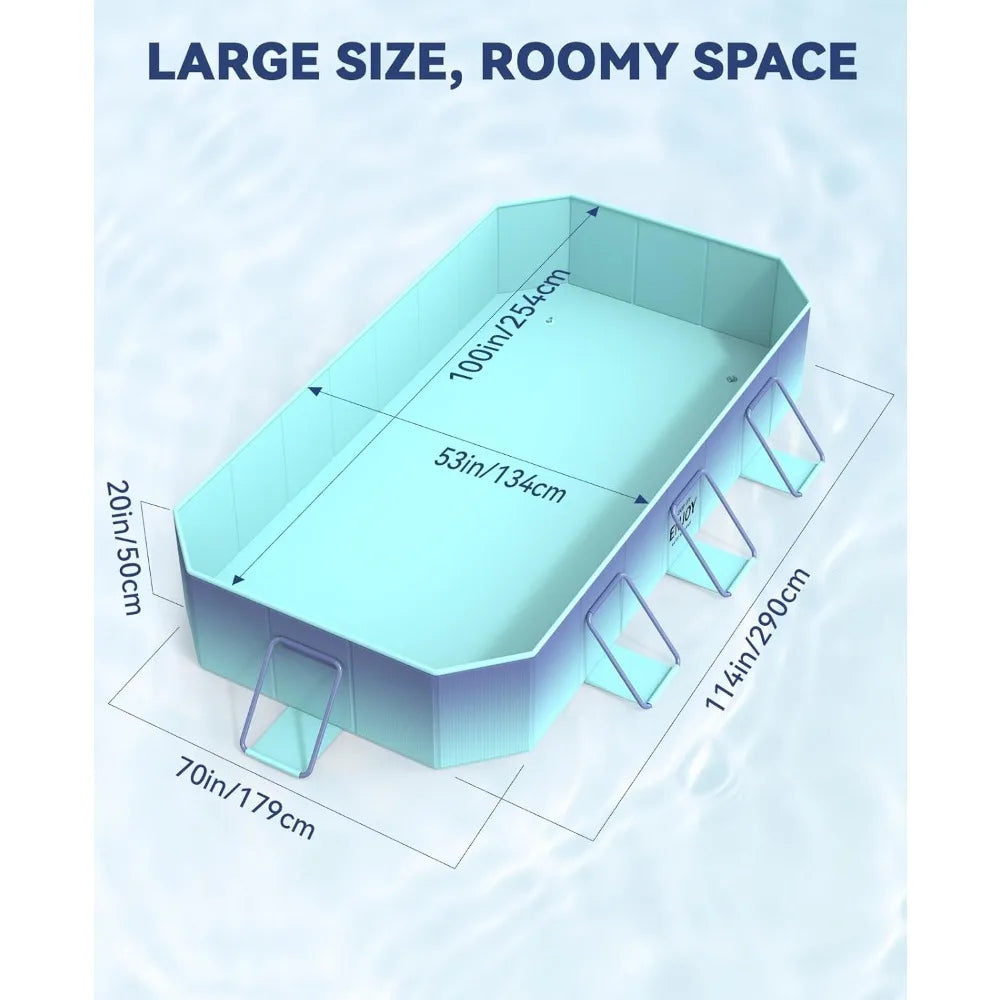 Portable Non-Inflatable Family Swimming Pool for Kids and Adults