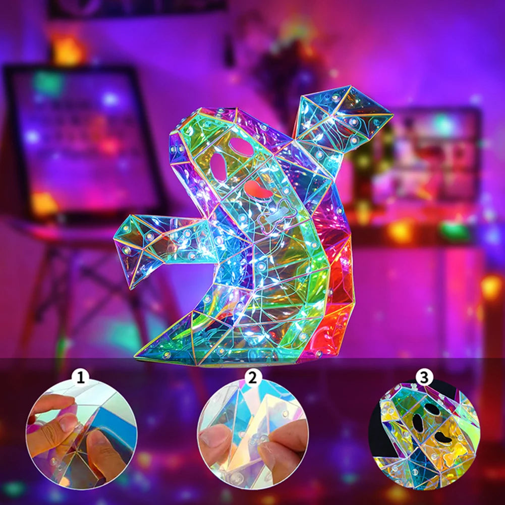 Prismatic Ghost Halloween Decor Lights For Spooky Atmosphere