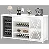 Farmhouse Bar Cabinet With Fridge Space And Wine Storage