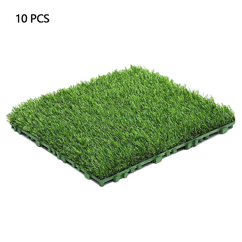 Realistic Artificial Grass Tile Mat for Outdoor Patio Decor