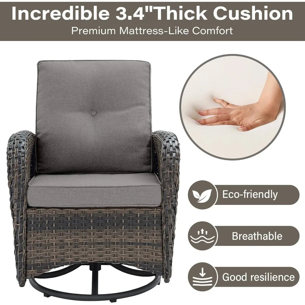 Outdoor Swivel Glider Chair for Patio and Deck Relaxation