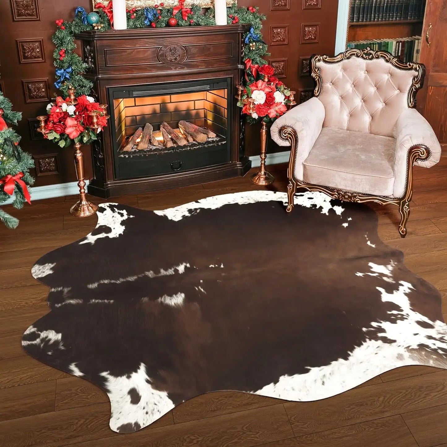 Faux Cowhide Animal Print Rug For Living Room Bedroom