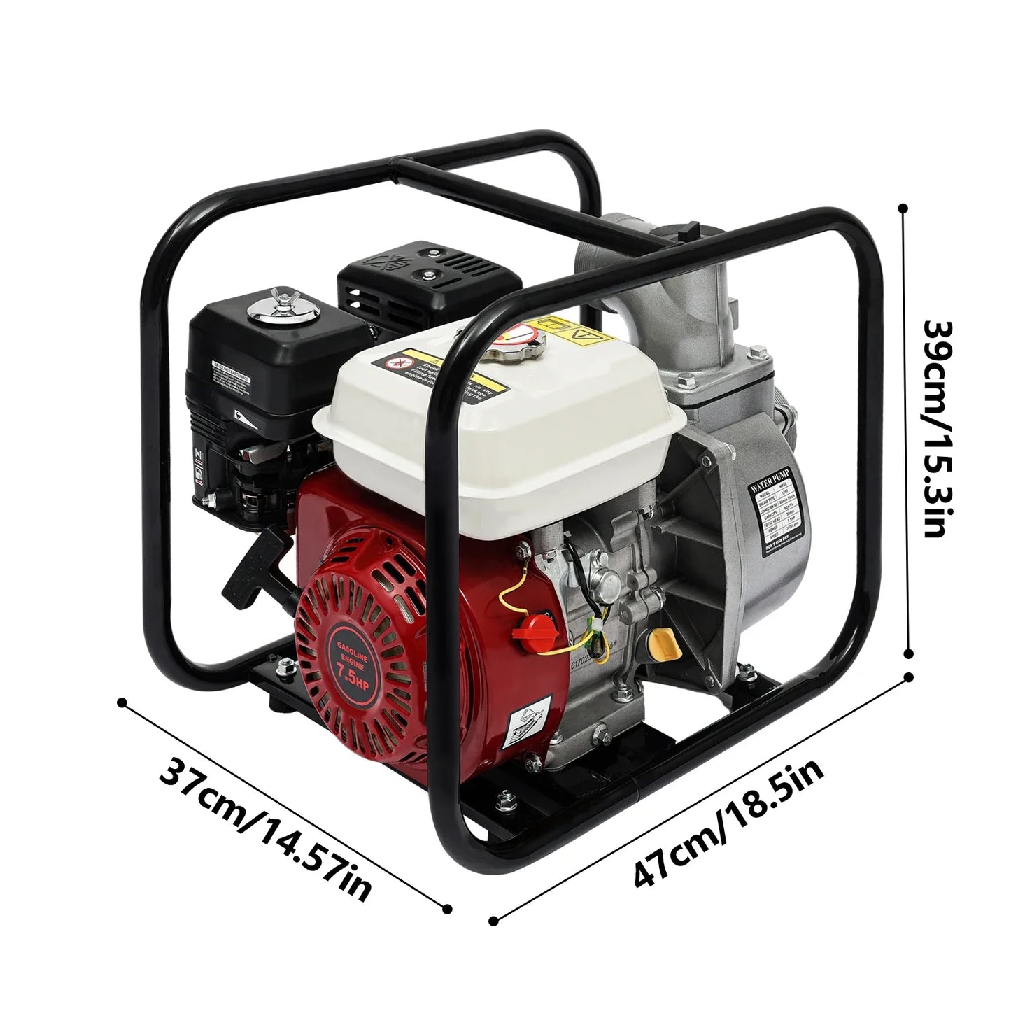 WP30 Water Transfer Pump 7.5 HP Gasoline Engine High Output