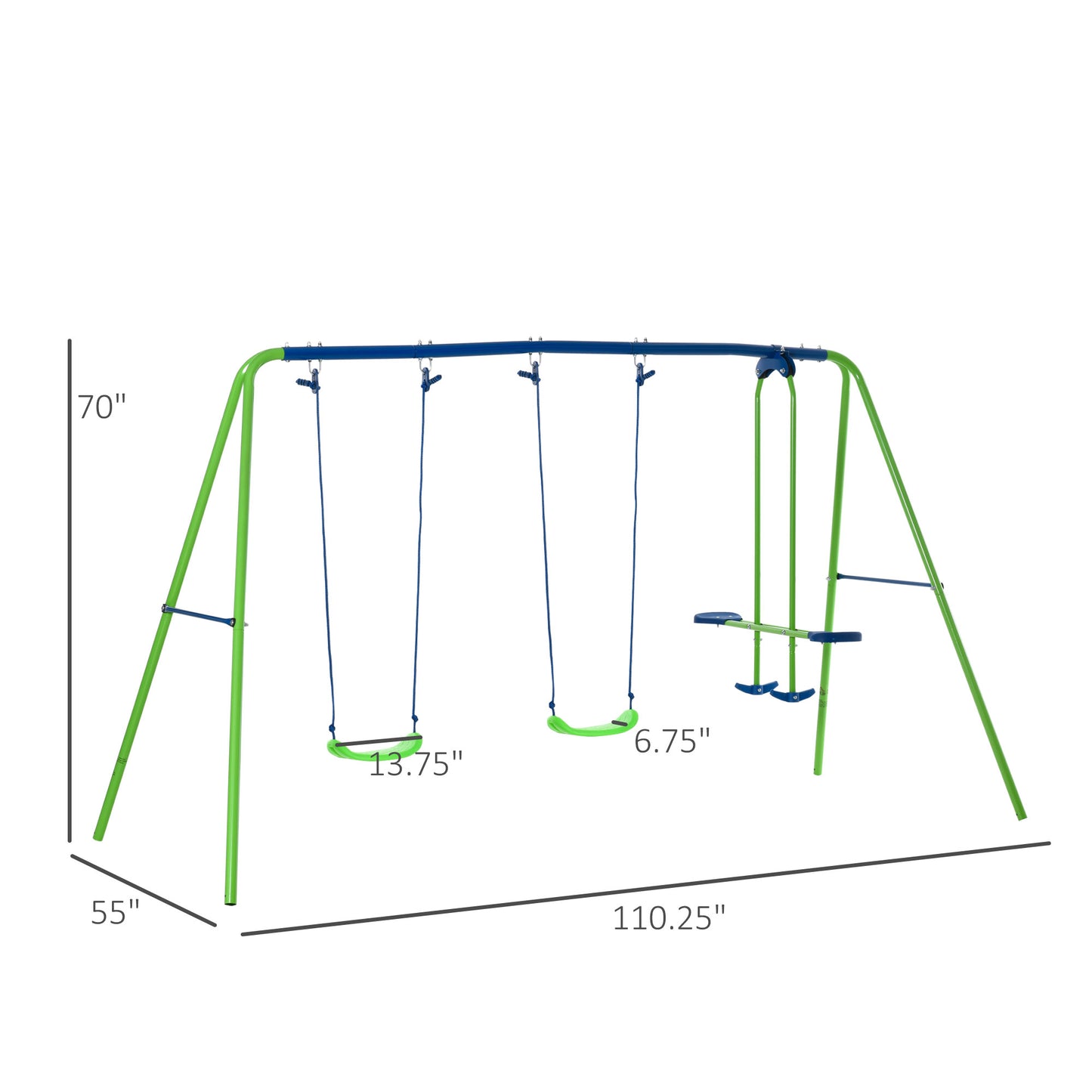 Outdoor Swing Set For Kids Playground Equipment Durable Backyard Fun