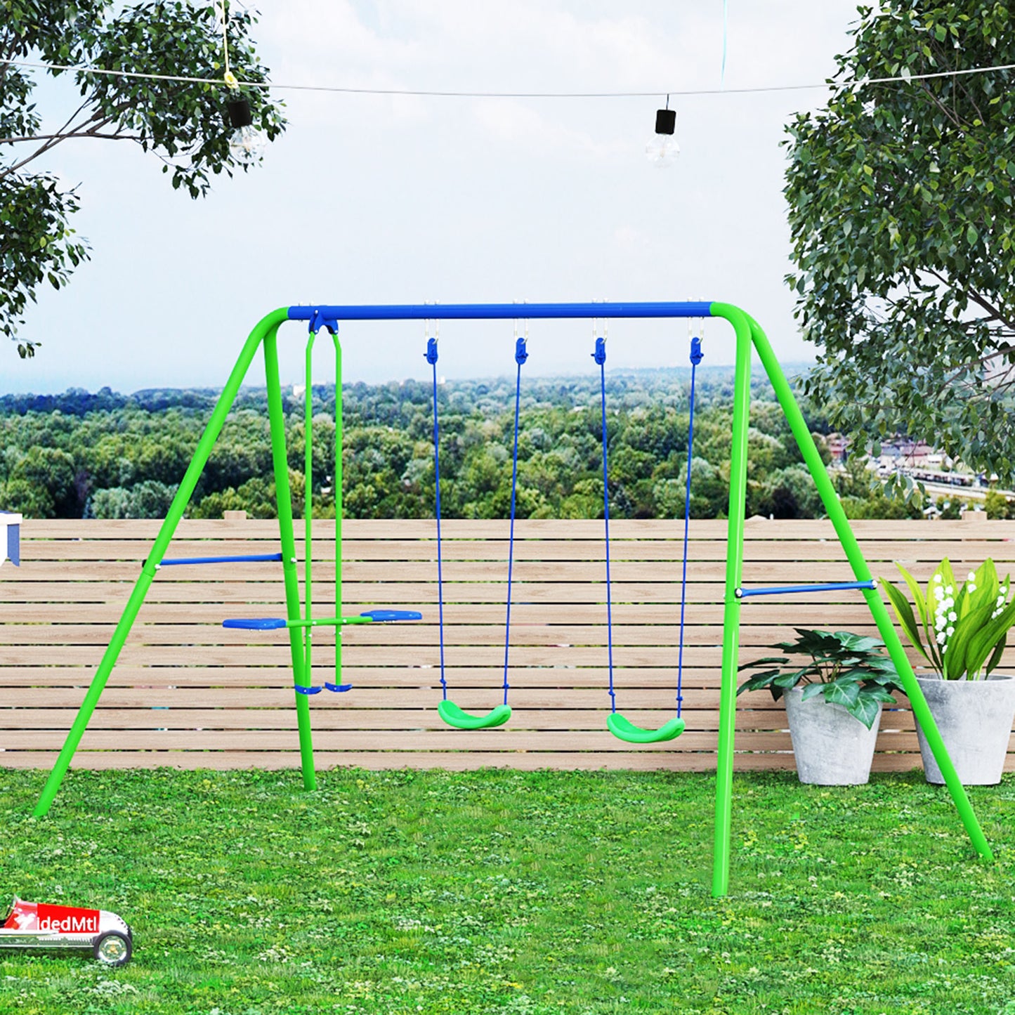 Outdoor Swing Set For Kids Playground Equipment Durable Backyard Fun