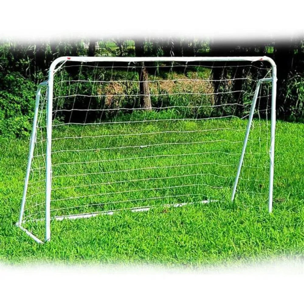 8x5 Soccer Goal Training Set with Net Buckles Ground Nail Football Sports for use on the beach community playground school etc