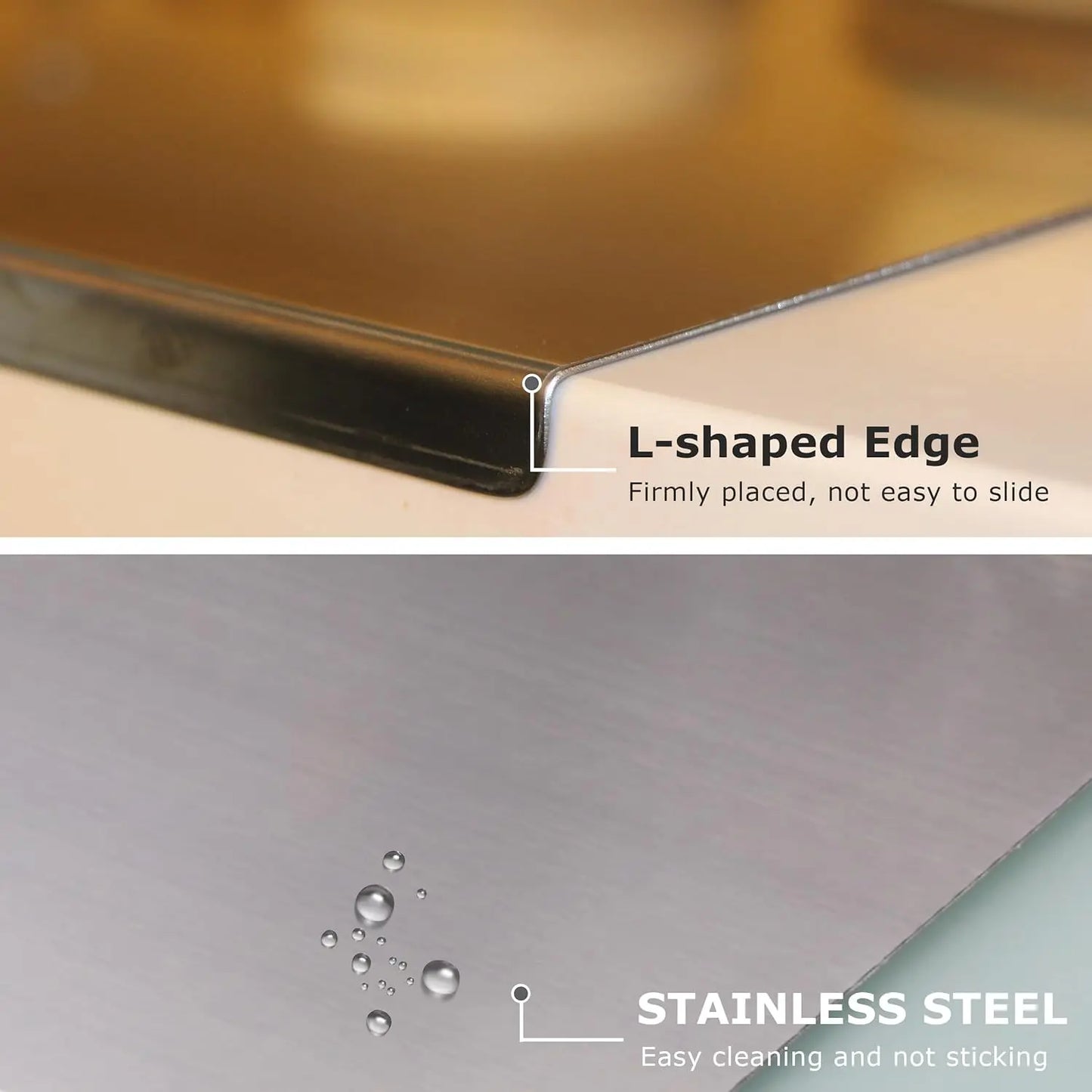 Premium Stainless Steel Cutting Board Durable Kitchen Hygienic Work Surface