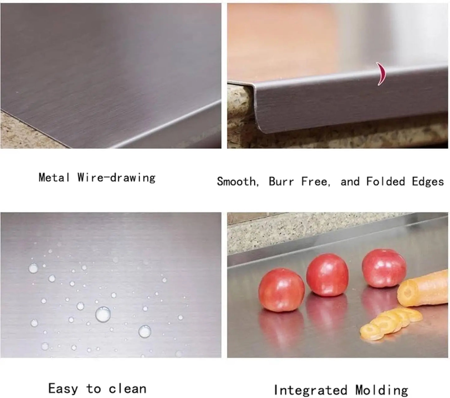Premium Stainless Steel Cutting Board Durable Kitchen Hygienic Work Surface