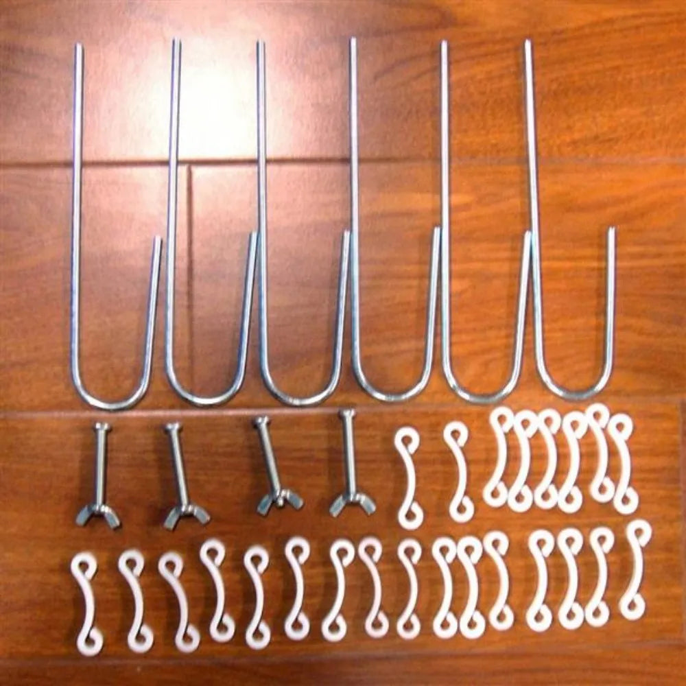 8x5 Soccer Goal Training Set with Net Buckles Ground Nail Football Sports for use on the beach community playground school etc