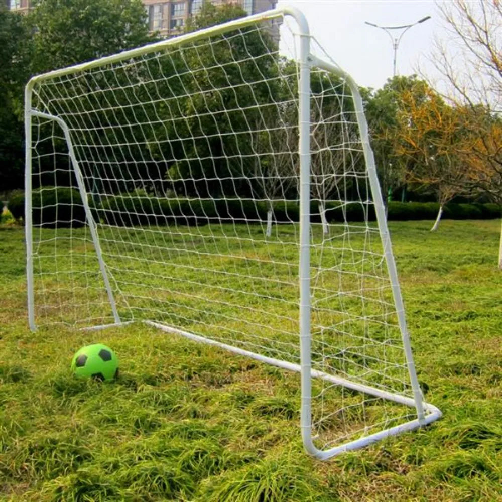 8x5 Soccer Goal Training Set with Net Buckles Ground Nail Football Sports for use on the beach community playground school etc