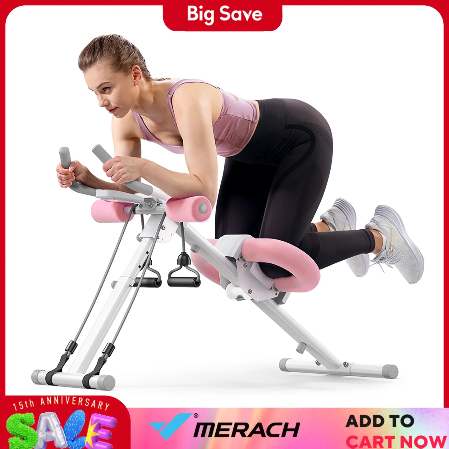 MERACH Adjustable Ab Machine for Effective Core Workouts